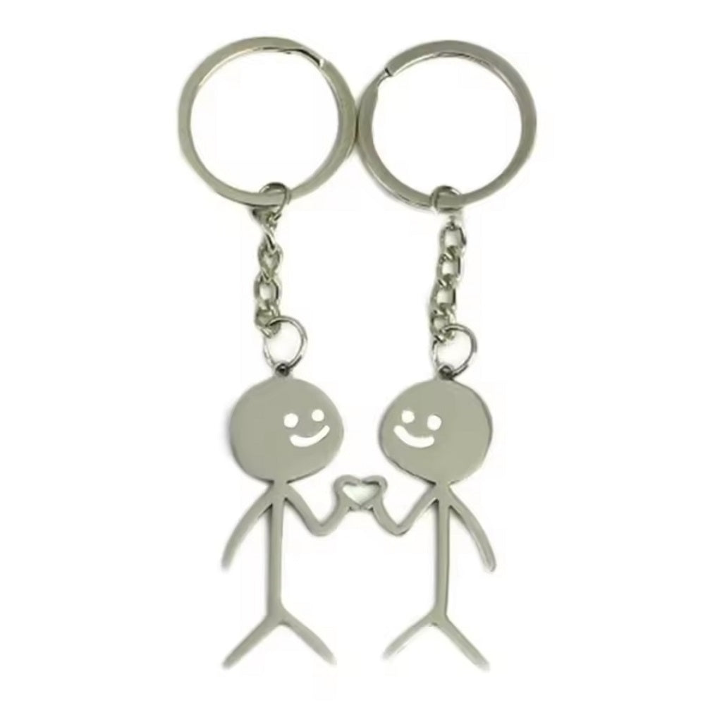 Llavero de acero inoxidable monigote (1 par)