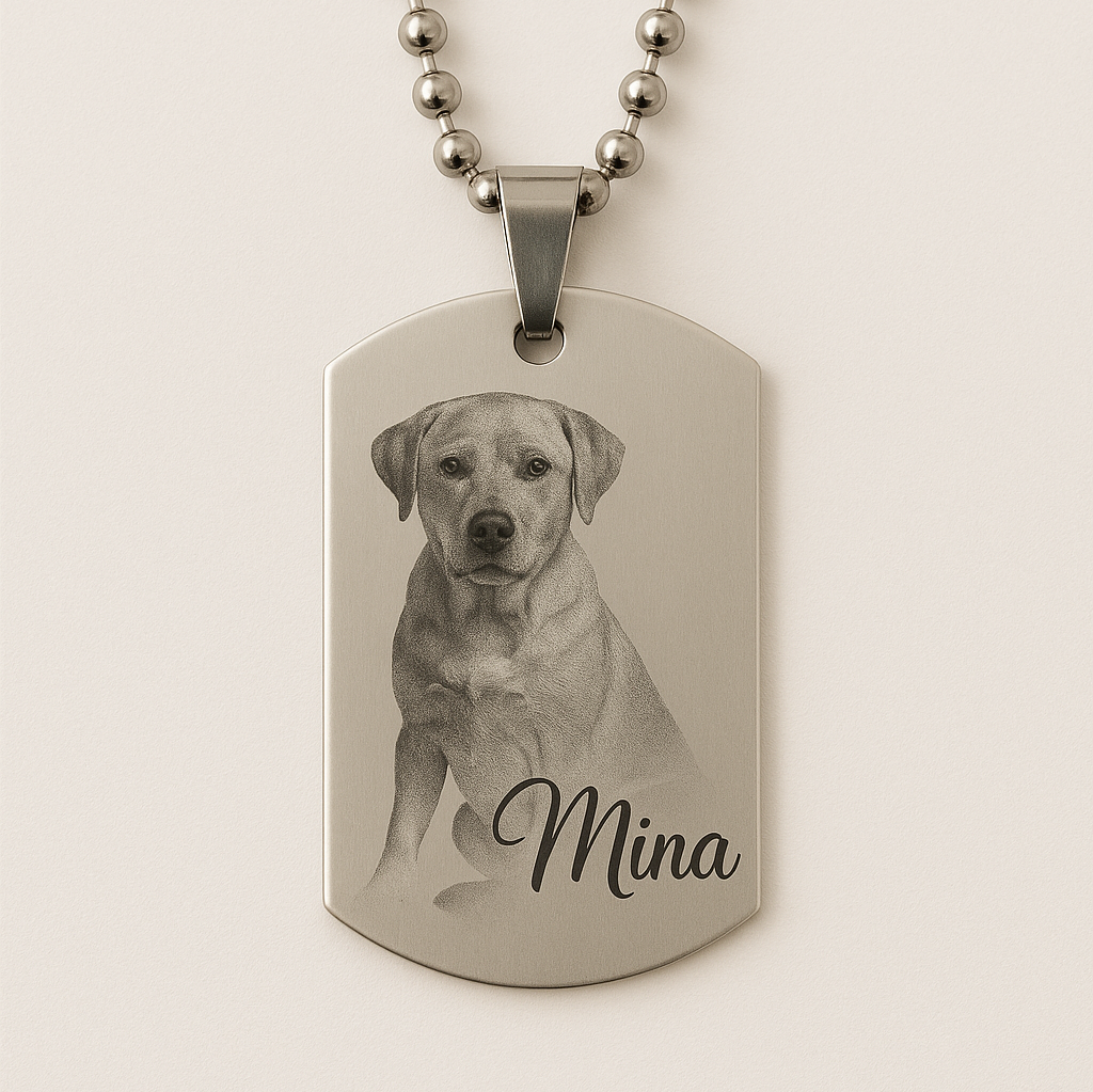 Placa militar de acero inoxidable personalizada